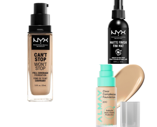 Acne Safe Drugstore Makeup cover photo collage