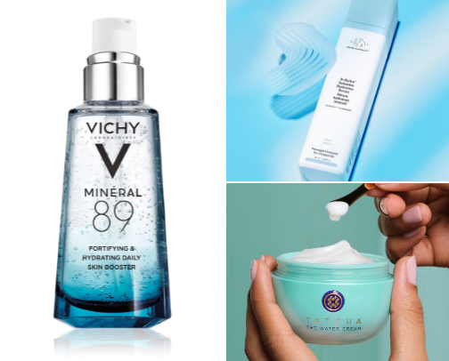 skin products for oily skin💧 cover photo collage