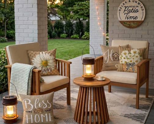 Gathered Goods: Summer Evenings Patio cover photo collage