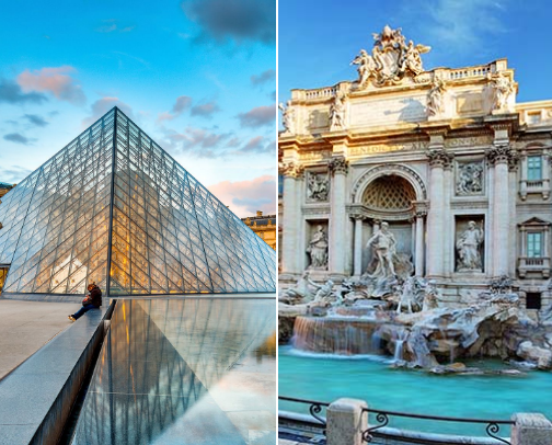 World travel cover photo collage