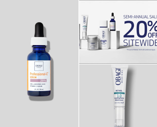 Beauty products cover photo collage