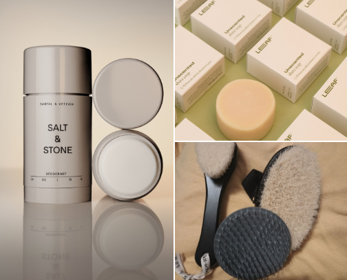 clean skin + body care cover photo collage