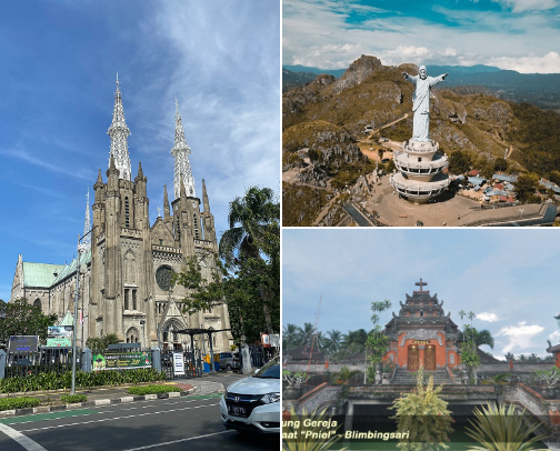 13 Stunning Christmas Getaways Across Indonesia cover photo collage