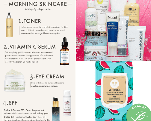 Skin care cover photo collage