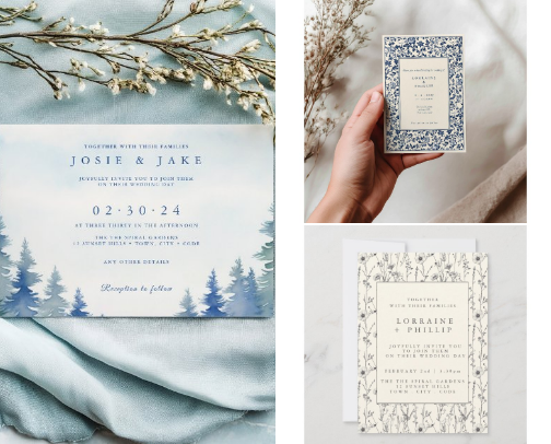 Wedding Invitations and stationery cover photo collage