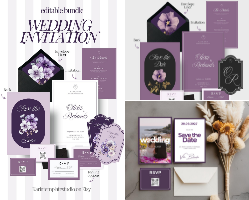DIY Printable Wedding Invitations You’ll Love cover photo collage