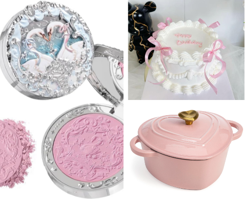 coquette girl essentials 🎀 cover photo collage