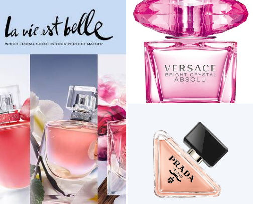Fav floral fruity fragrances 🌸✨ cover photo collage