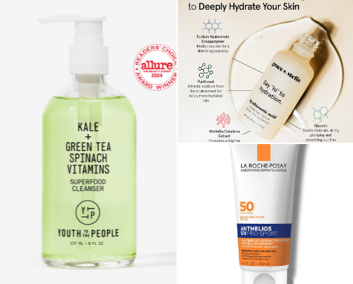 skincare I swear by cover photo collage