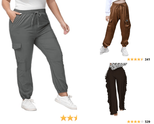 Women Cargo Pants Under $20 cover photo collage
