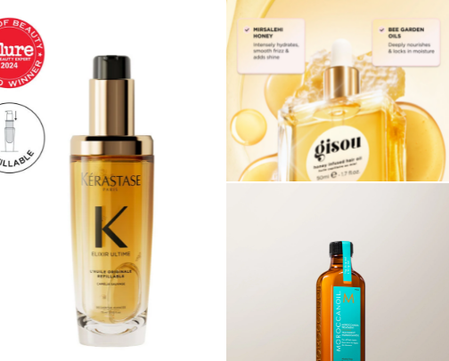 Best hair oils for shiny, sleek and healthy hair cover photo collage