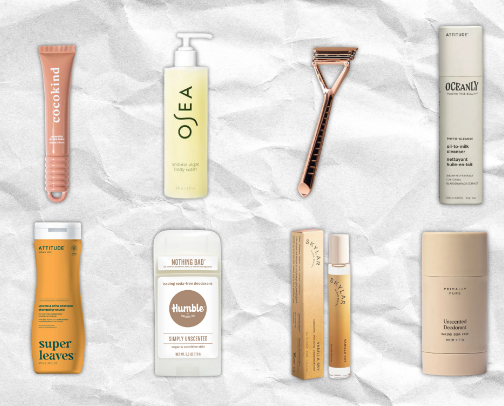 "fall"ing for these clean self care products! cover photo collage