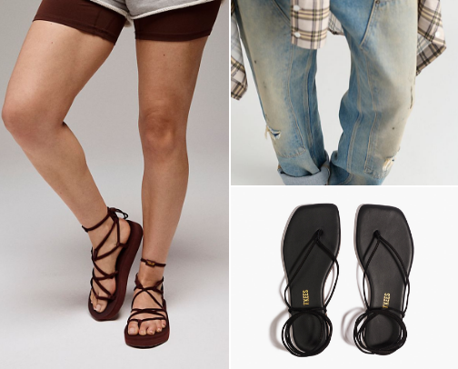 Trendy sandals cover photo collage