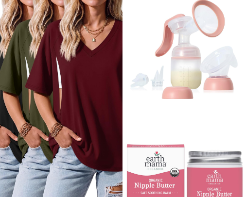 My favorite items for breastfeeding cover photo collage