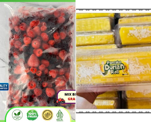 Frozen food cover photo collage