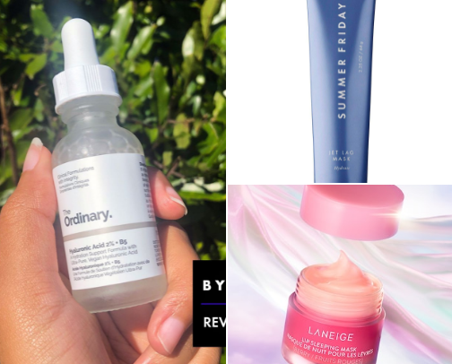 Skincare product cover photo collage