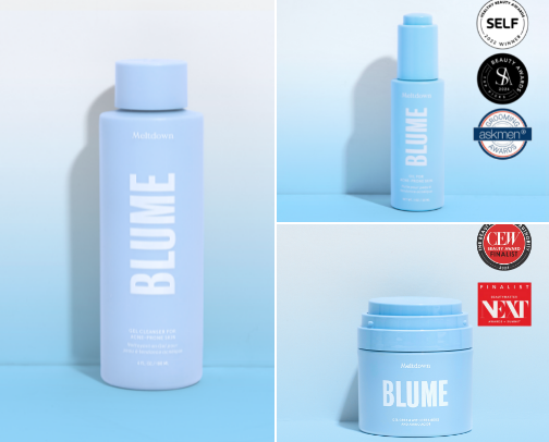 Skincare for acne cover photo collage