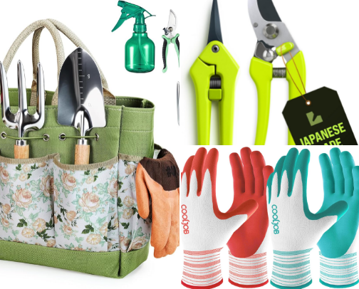 Garden Essentials for a Beautiful Outdoor Space. cover photo collage
