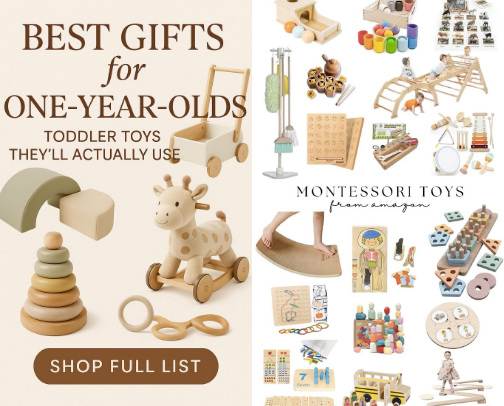 Must-Have 1st Birthday Gifts for the Baby Who Has Everything cover photo collage
