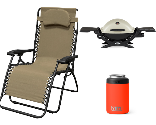 Essential camping gear cover photo collage