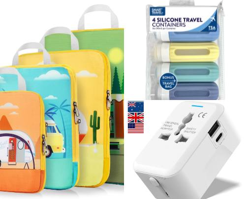 Travel Accessories for Stress Free Trips cover photo collage