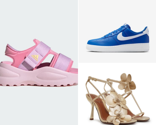 Trendy footwear for men, women &bkids cover photo collage