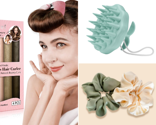 Lazy girl hair routine essentials cover photo collage