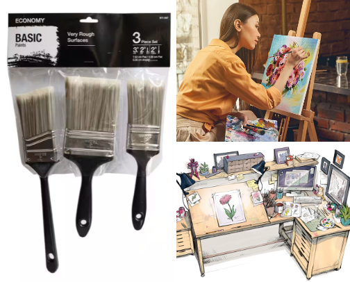 Painting and illustration essentials cover photo collage