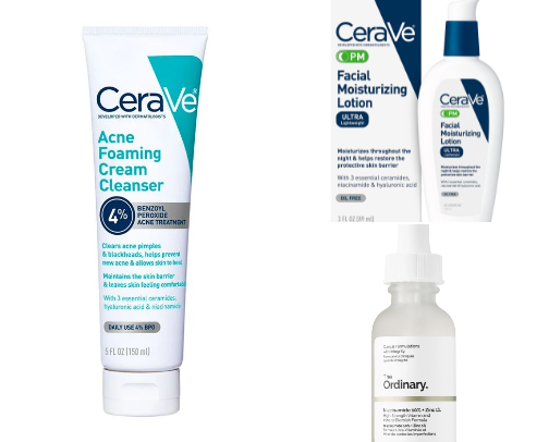 my tried and true skincare routine (acne prone girly!) cover photo collage