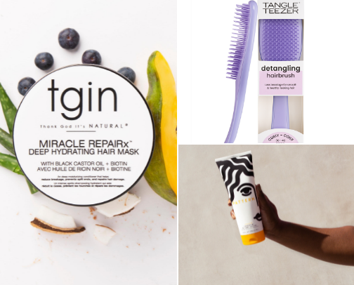 My favorite natural curly hair products (type 4 hair) cover photo collage