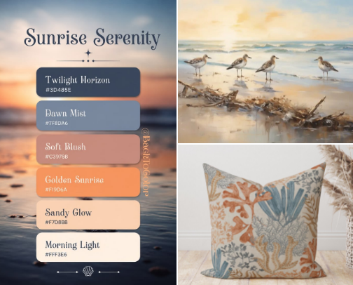 Sunrise Costal cover photo collage