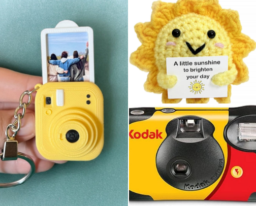 yellow gift basket ideas 💛⭐️🍋🥎📒 cover photo collage