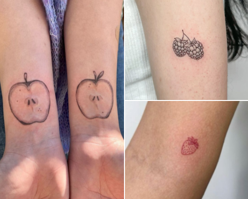 Fruit tattoos cover photo collage
