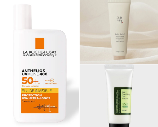 No white residue, foundation friendly SPF 🌞 cover photo collage