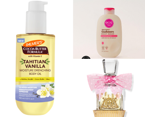 my current hygiene favs🧴🍓🍰💕 cover photo collage