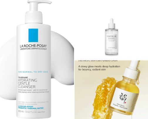 Skincare Staples for Glowing Skin cover photo collage