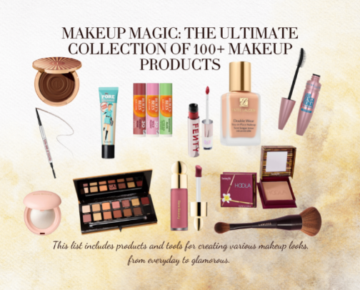Makeup Magic: The Ultimate Collection of 100+ Makeup Products cover photo collage