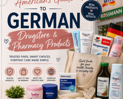 American’s Guide to German Drugstore & Pharmacy Products cover photo collage
