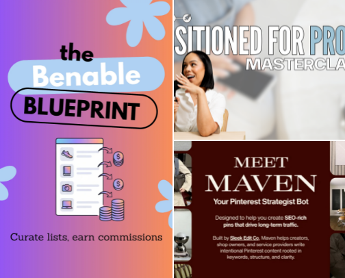 Beginner-friendly digital products that can help you start earning online without overwhelm. cover photo collage
