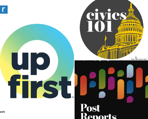 Podcasts for Getting into Politics cover photo collage