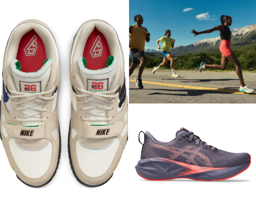 Running shoes cover photo collage