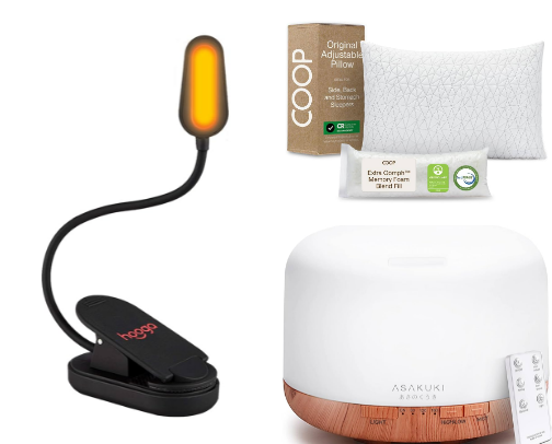 Wind Down & Unplug: 14+ Calm Night Essentials for Better Sleep & Less Stress cover photo collage