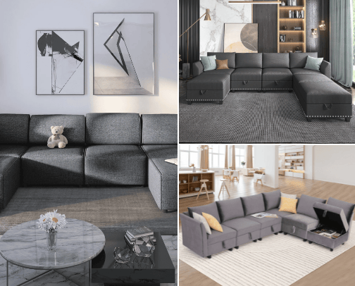 Living Room Essentials Checklist cover photo collage