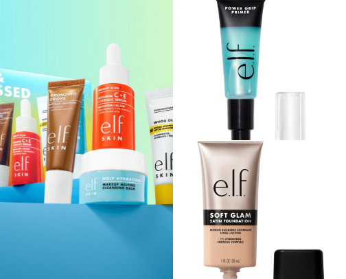 Skin Care and Makeup cover photo collage