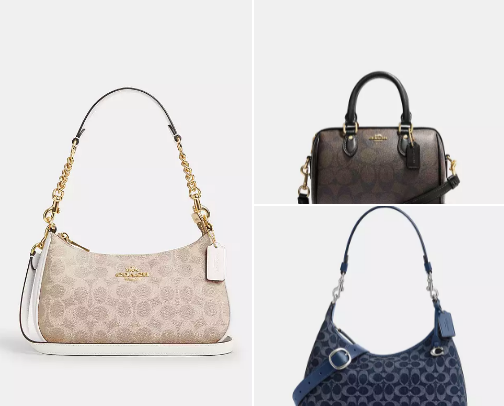 Coach bags 🤍 cover photo collage