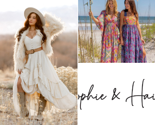 Boho clothes cover photo collage