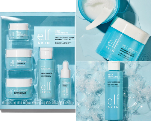 e.l.f. Holy Hydration Skincare for Glowy, Hydrated Skin 💙 cover photo collage