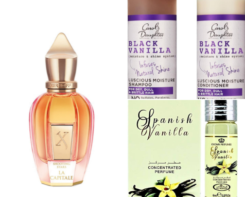 Vanilla fragrance cover photo collage