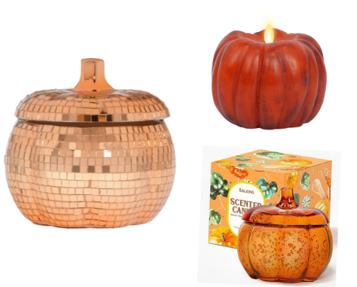 Figural Pumpkin Candles for Halloween cover photo collage