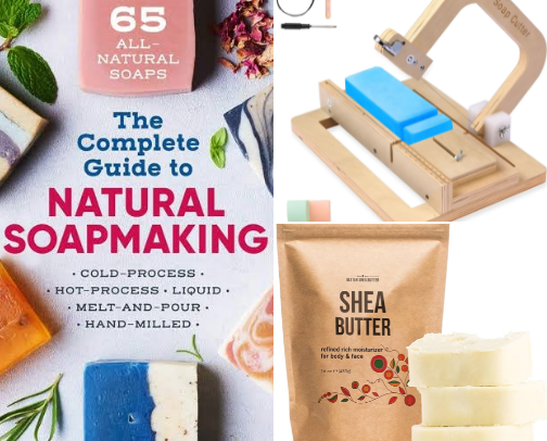GUIDE TO NATURAL SOAPMAKING 🌱🧖🛁 cover photo collage